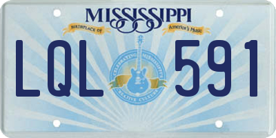MS license plate LQL591