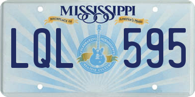 MS license plate LQL595
