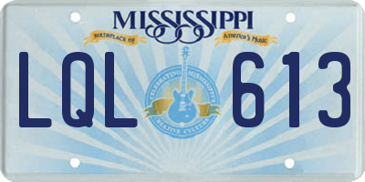 MS license plate LQL613
