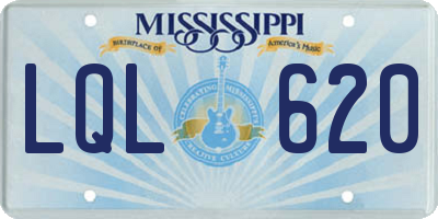 MS license plate LQL620