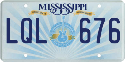 MS license plate LQL676