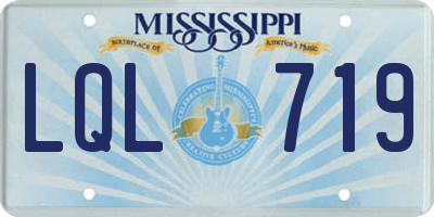 MS license plate LQL719