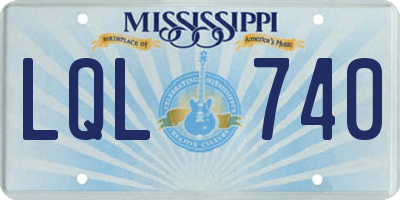 MS license plate LQL740