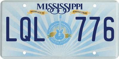 MS license plate LQL776