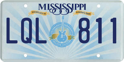 MS license plate LQL811