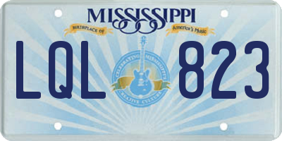 MS license plate LQL823