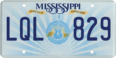 MS license plate LQL829