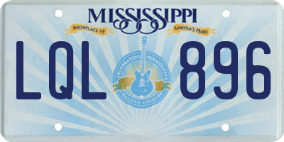 MS license plate LQL896