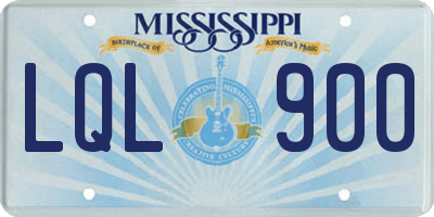 MS license plate LQL900