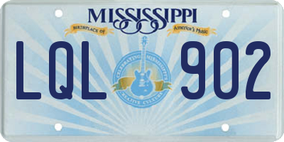MS license plate LQL902