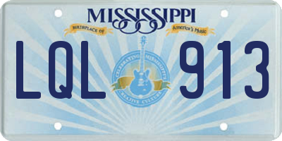 MS license plate LQL913