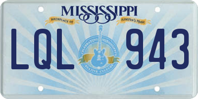 MS license plate LQL943