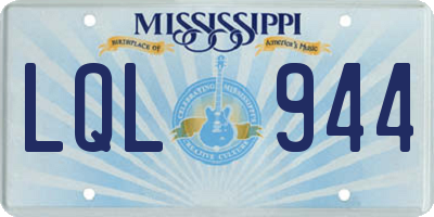 MS license plate LQL944
