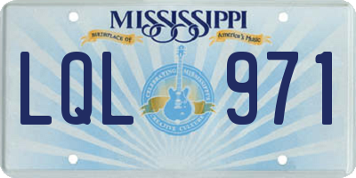 MS license plate LQL971