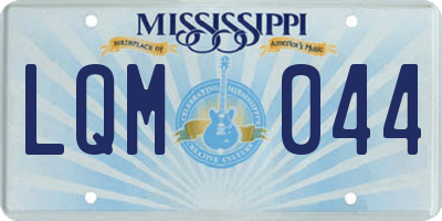 MS license plate LQM044