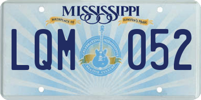 MS license plate LQM052