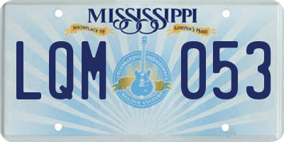 MS license plate LQM053