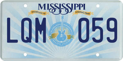 MS license plate LQM059