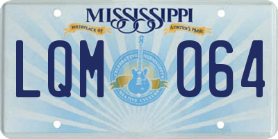 MS license plate LQM064