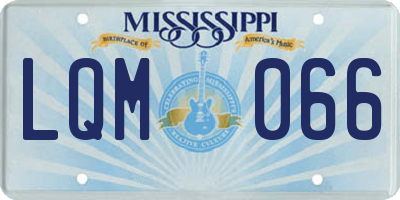 MS license plate LQM066