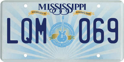 MS license plate LQM069