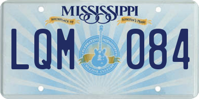 MS license plate LQM084
