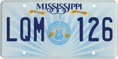 MS license plate LQM126