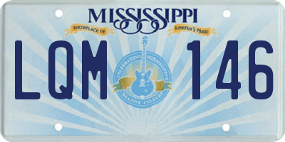 MS license plate LQM146