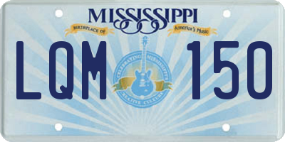 MS license plate LQM150