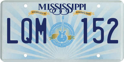 MS license plate LQM152