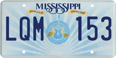 MS license plate LQM153