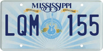 MS license plate LQM155