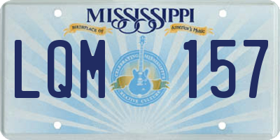 MS license plate LQM157