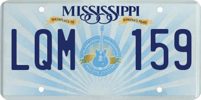 MS license plate LQM159