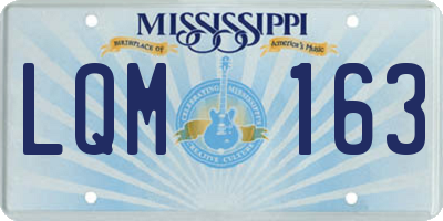 MS license plate LQM163