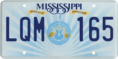 MS license plate LQM165