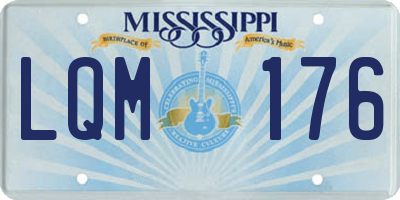 MS license plate LQM176