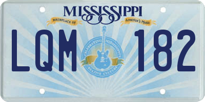 MS license plate LQM182