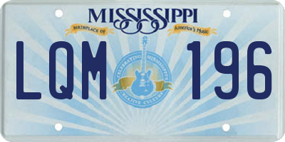 MS license plate LQM196