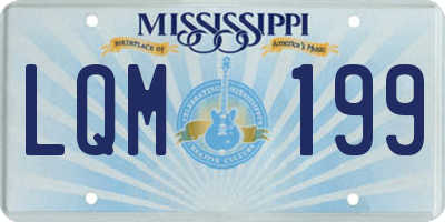 MS license plate LQM199