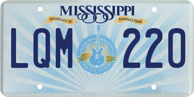 MS license plate LQM220