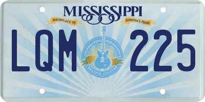 MS license plate LQM225