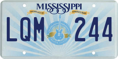 MS license plate LQM244