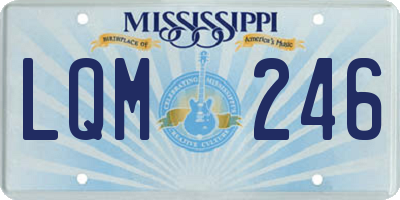 MS license plate LQM246