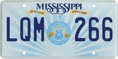 MS license plate LQM266