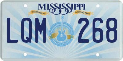 MS license plate LQM268