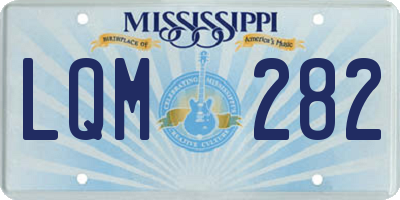 MS license plate LQM282