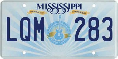 MS license plate LQM283