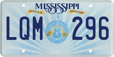 MS license plate LQM296