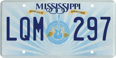 MS license plate LQM297